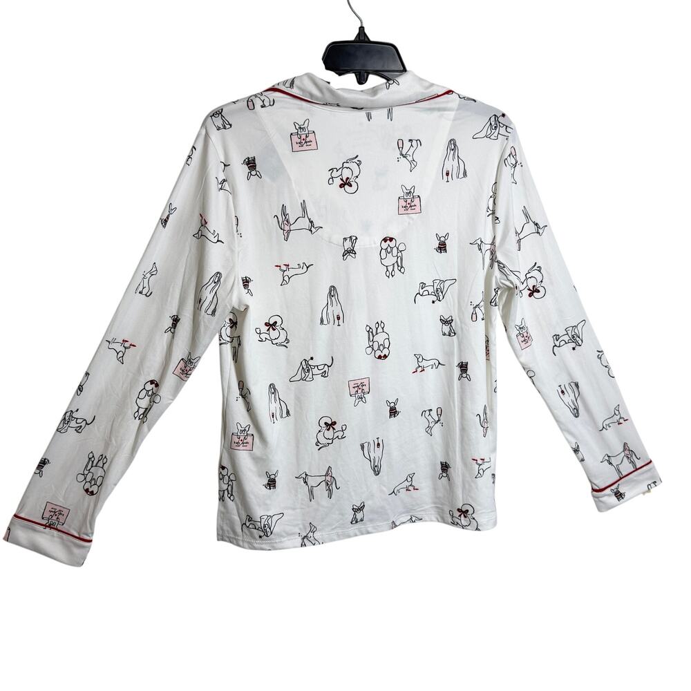 NWT Kate Spade Cream with black dogs pattern pajama set size S - Picture 6 of 12